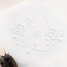 Elegant Gothic Dark Romantic Rose Coffin Monogram