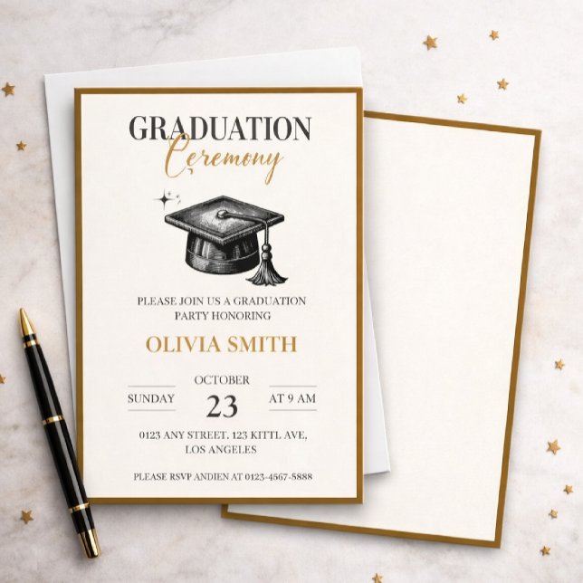 Elegant Graduation Ceremony Invitation (Créateur téléchargé)