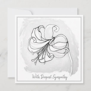 Elégant gris clair noir blanc Lily carte de Sympat