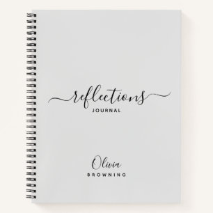 Elegant Gris Reflections Journal Carnet