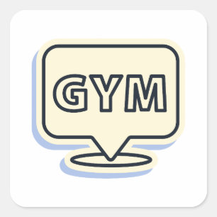 Elegant Gym / Autocollant Fitness   s'entraîner à 