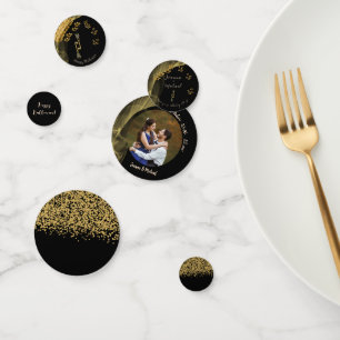 Elégant Halloween mariage & Crânes d'or Confetti