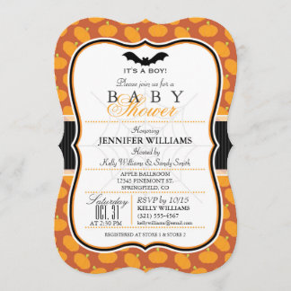 Élégant Halloween thème Baby shower Invitation