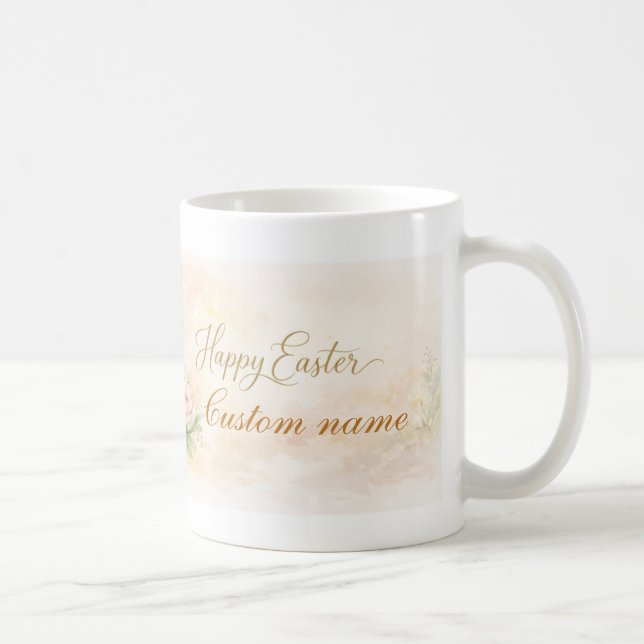 Elegant Happy Easter Mug – customizable  (Droite)
