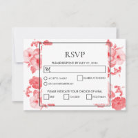 Elégant Hibiscus Hibiscus Mariage Cartes RSVP