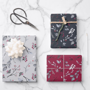 Elégant Holly Feuilles Red Berries Noël