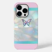 Élégant Holographe Butterfly iPhone 14 Pro Coque