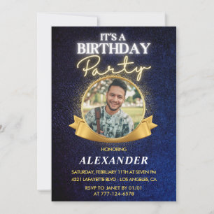 Elegant Homme 34e anniversaire invitations Chic