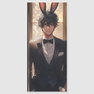 Élégant homme de lapin d'Anime