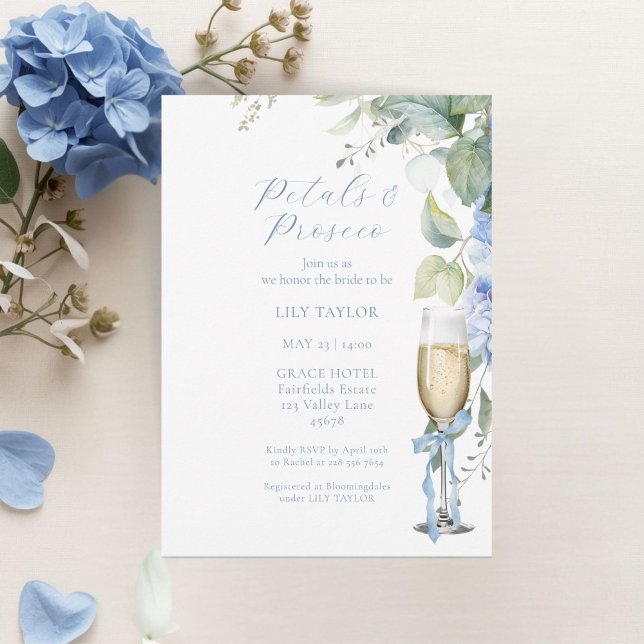 Elegant Hydrangea Bridal Shower Invitation (Créateur téléchargé)