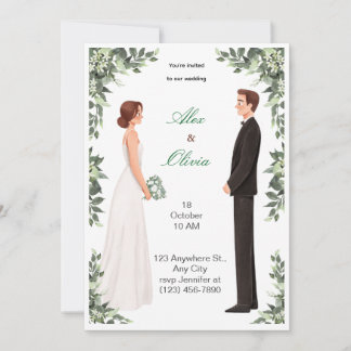 Elegant Illustrated Wedding Invitation