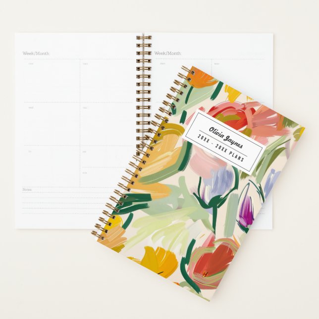 Élégant Illustré 2027 Botanique Floral (Devant avec enveloppe)