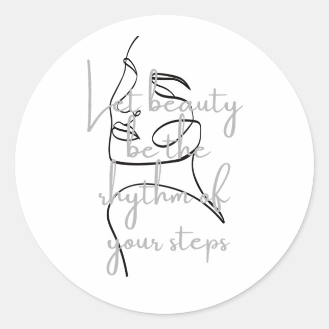 Elegant Inspirational Quote Sticker (Devant)