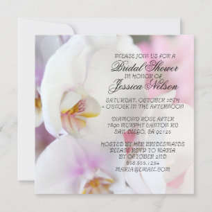 Elégant Invitation blanc orchidée de luxe