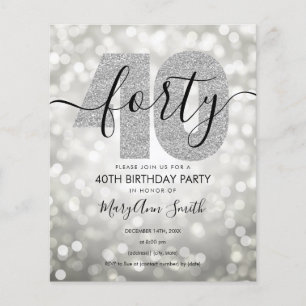 Élégant Invitation de fête d'anniversaire de l'Arg