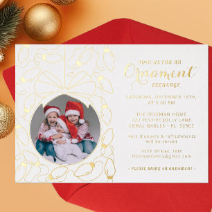 Élégant Invitation de vacances Échange d'ornement