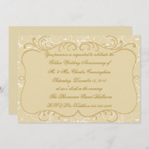 Élégant Invitation du cinquantième anniversaire