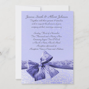 Élégant Invitation Mariage damassé en dentelle de