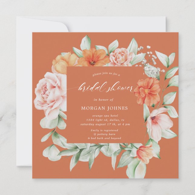 élégant jardin d'été Fête des mariées fleurie (Devant)