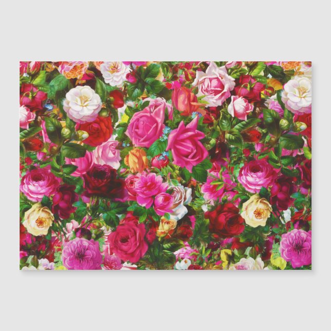 Élégant jardin fleuri Vintage Rose (Devant)