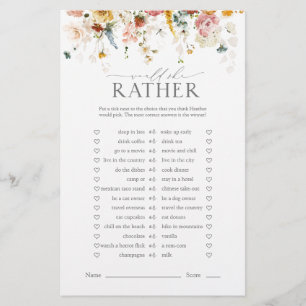 Elégant Jardin Fleurs Floral Fête des mariées Jeu