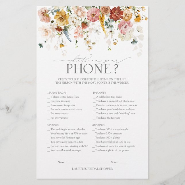 Elégant Jardin Fleurs Floral Fête des mariées Jeu (Devant)