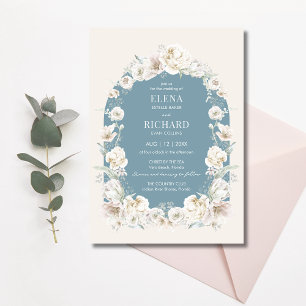 Elégant Jardin Floral Moderne Mariage Invitation