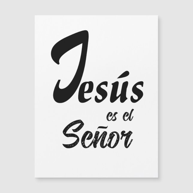 Élégant "Jésus est le Seigneur" Magnétique Noir &  (Devant)