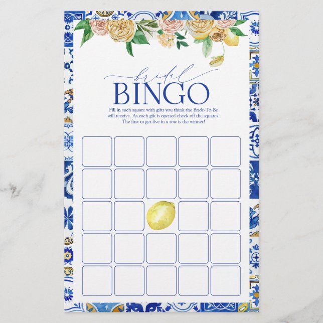Elégant jeu de bingo avec douche au citron méditer (Devant)