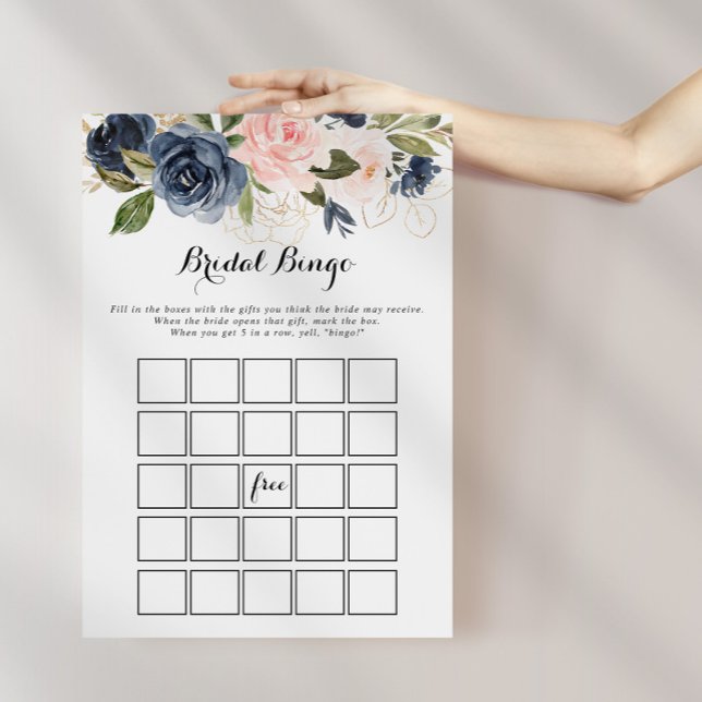 Élégant jeu de bingo de la nuptiale florale hivern (Créateur téléchargé)