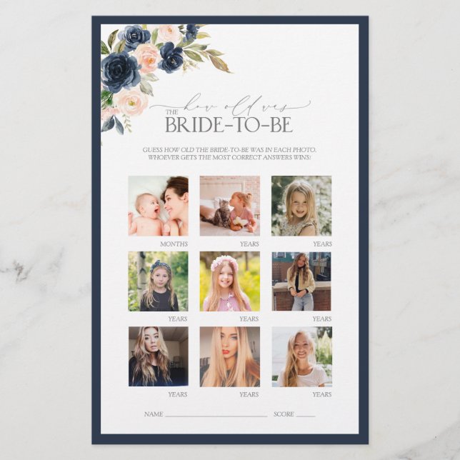 Elégant jeu de Fête des mariées bleu bleu bleu ble (Devant)