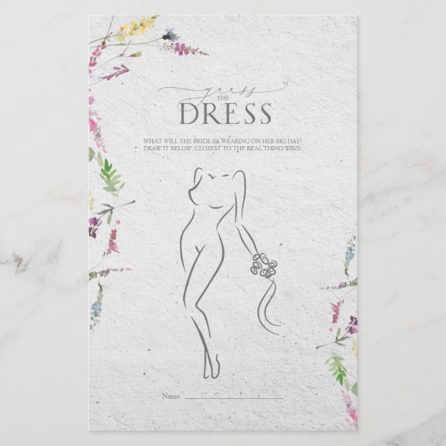 Élégant jeu de Fête des mariées botanique Fleur sa (Devant)