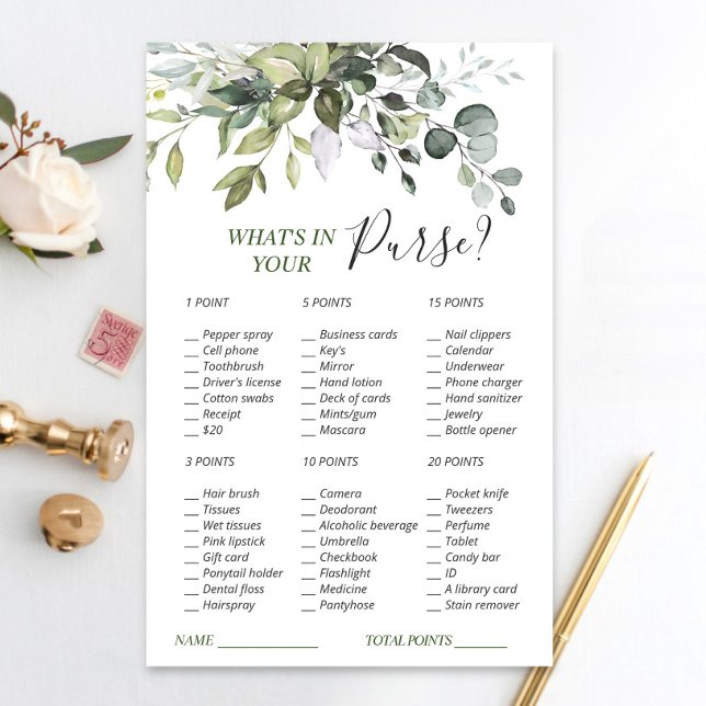 Elégant jeu de Fête des mariées Eucalyptus verdure (Créateur téléchargé)