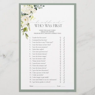 Élégant jeu de Fête des mariées gris blanc vert