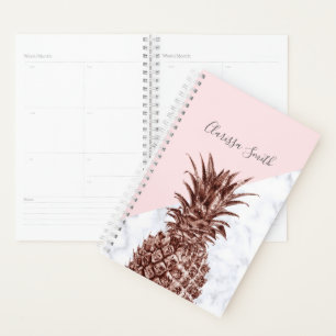 Elégant joli rose d'ananas en marbre blanc