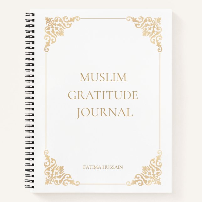 Elégant journal de la gratitude musulmane Vintage  (Devant)