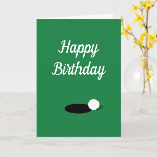 Elégant Joyeux Anniversaire carte de golf pour gol