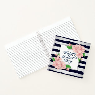 Elégant Joyeux Carnet de cadre floral Fête des Mèr