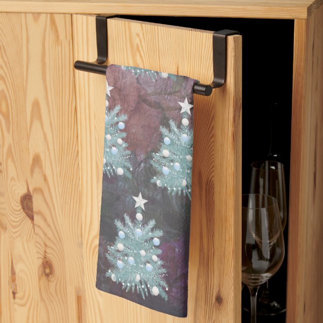 Élégant Joyeux Noël Arbre Serviette de cuisine (Pliage en tiers)