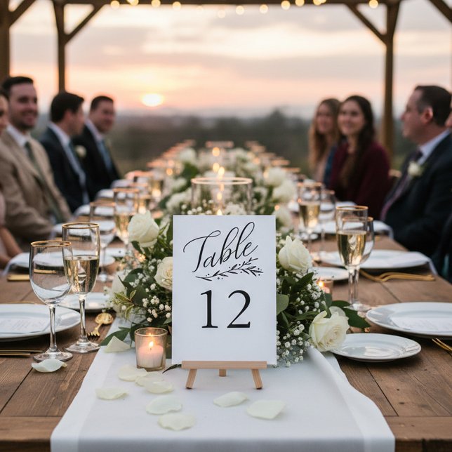 Elegant Kraft Mariage Numéro de table Modèles (Créateur téléchargé)