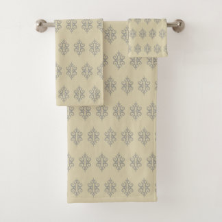Élégant Lace Gris Serviettes De Bain Set Cadeau