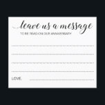 Elegant Laissez-Nous Un Message Conseil Mariage<br><div class="desc">Ces beaux mariages "laissez-nous un message" feuilles de papier conseil seront un complément parfait à la table de livre d'invités. Vous aurez tous les invités à discuter de leur meilleur conseil pour les jeunes mariés. Une partie de la collection Alejandra.</div>