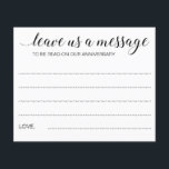 Elegant Laissez-Nous Un Message Conseil Mariage<br><div class="desc">Ces beaux mariages "laissez-nous un message" feuilles de papier conseil seront un complément parfait à la table de livre d'invités. Vous aurez tous les invités à discuter de leur meilleur conseil pour les jeunes mariés. Une partie de la collection Alejandra.</div>