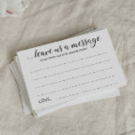 Elegant Laissez-Nous Un Message Mariage Cartes Con<br><div class="desc">Ces belles cartes de conseil "laissez-nous un message" mariage seront un complément parfait à la table du livre d'or. Vous aurez tous les invités à discuter de leur meilleur conseil pour les jeunes mariés. Une partie de la collection Alejandra.</div>