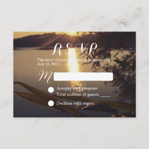 Elégant Lake Sunset Wedding RSVP