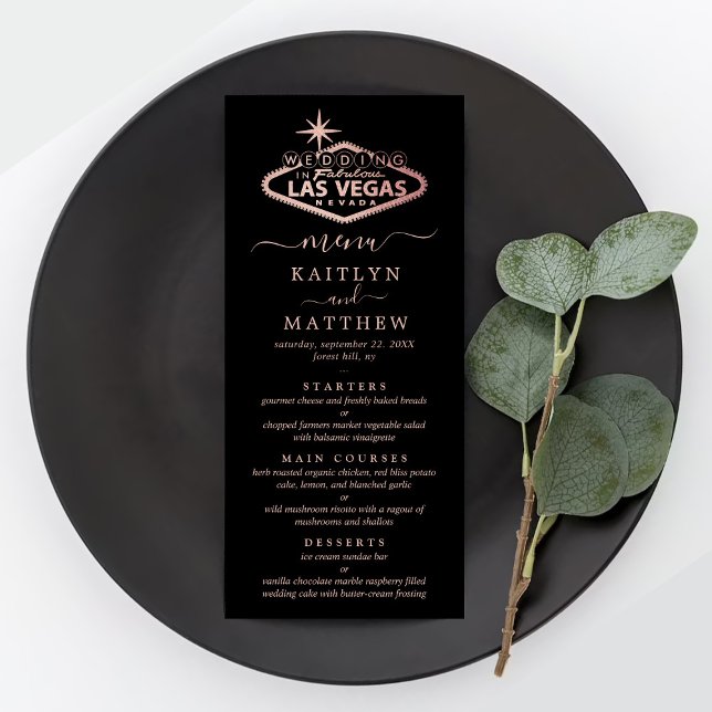 Elégant Las Vegas Destination Wedding Menu (Créateur téléchargé)