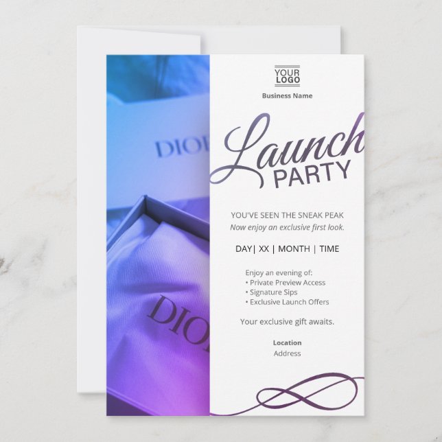 Elegant Launch Party Invitation Template (Devant)