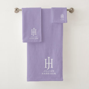 Élégant Lavande monogramme
