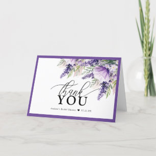 Élégant Lavande violet Fleurs Merci