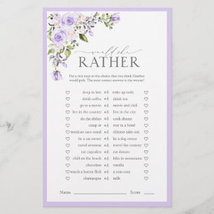 Élégant Lavender Lavender Fête des mariées Florale